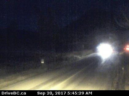 Hwy 5, in Little Fort at Hwy 5/Hwy 24 junction, looking north.