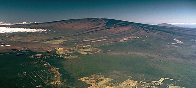 The Mauna Loa volcano.