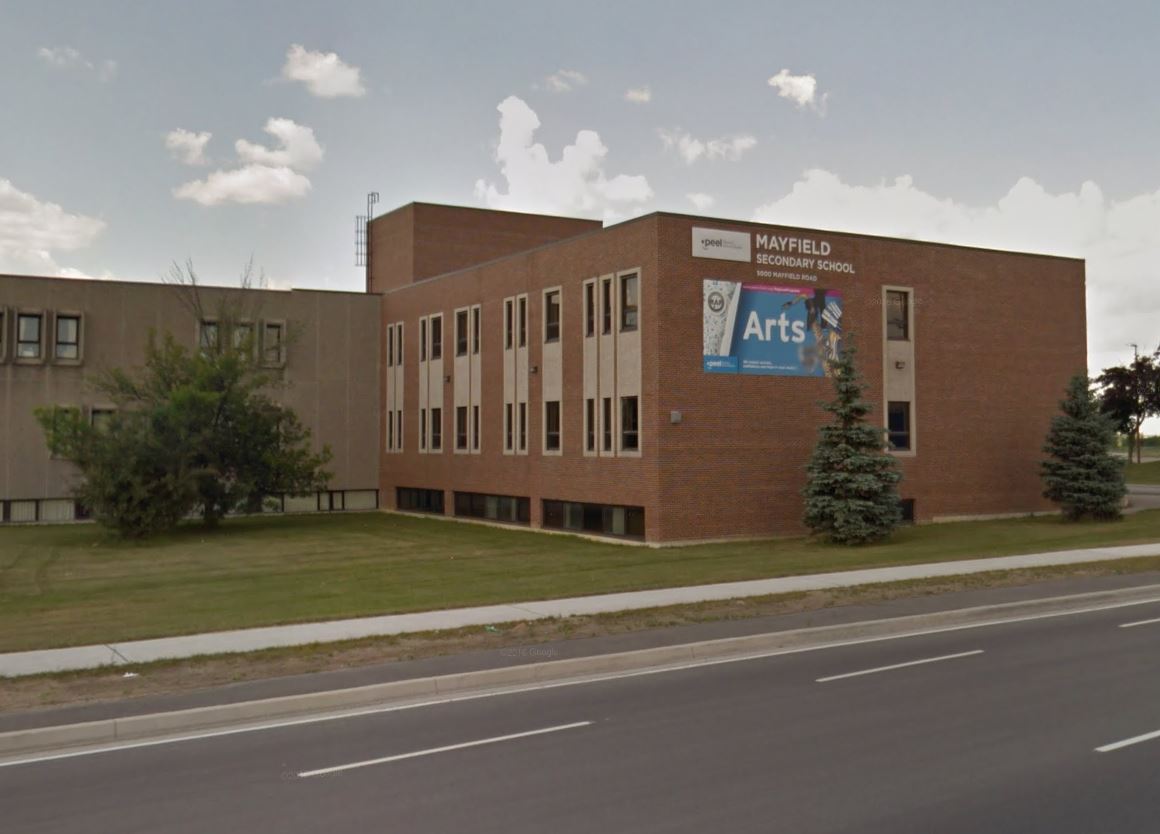 File photo of Mayfield Secondary School in Caledon, Ont.