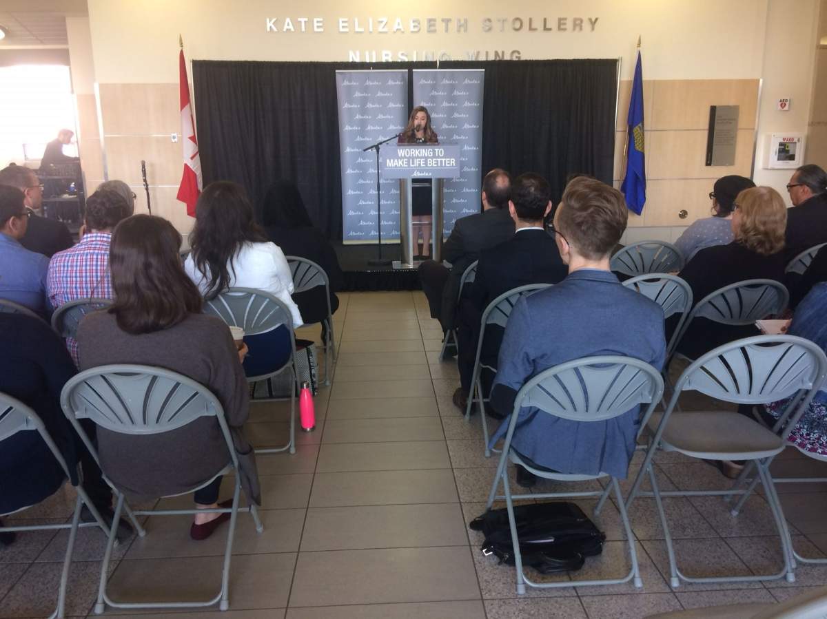 The Alberta government provides funding details about its program to help post-secondary students maintain and improve their mental health, Monday, Sept. 11, 2017. 