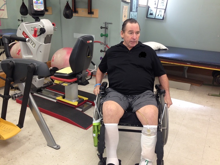 Mike Hamill in G.F. Strong’s gym.