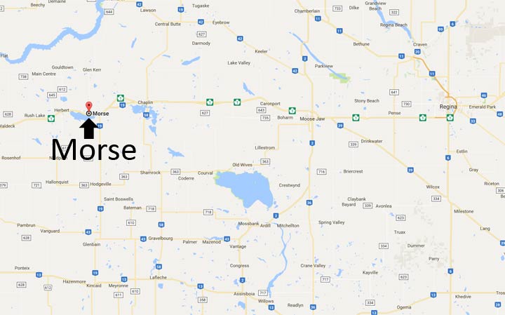 A Manitoba man is dead following a two-vehicle collision near Morse, Sask.