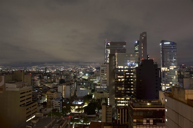 A general view of Mexico City after an earthquake, in the early morning hours of Friday, Sept. 8, 2017. A massive 8.1-magnitude earthquake hit off Mexico’s southern coast, toppling houses in Chiapas state, causing at least three deaths and setting off a tsunami warning, officials said Friday.