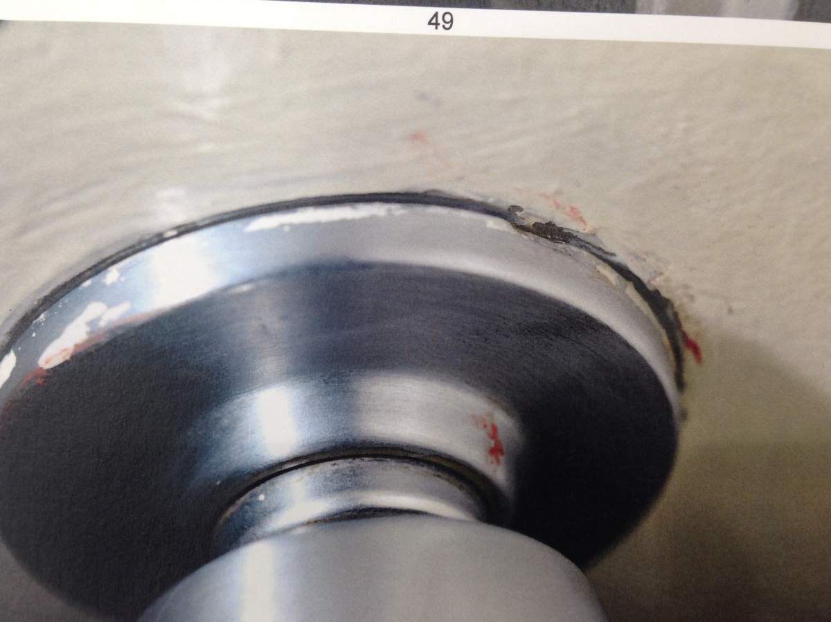 Evidence photo of a small drop of a blood at the scene found to match the DNA of Keith Napope.