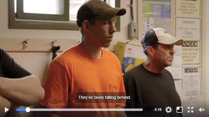 A screenshot from one government video that's drawing fire as excessively partisan.