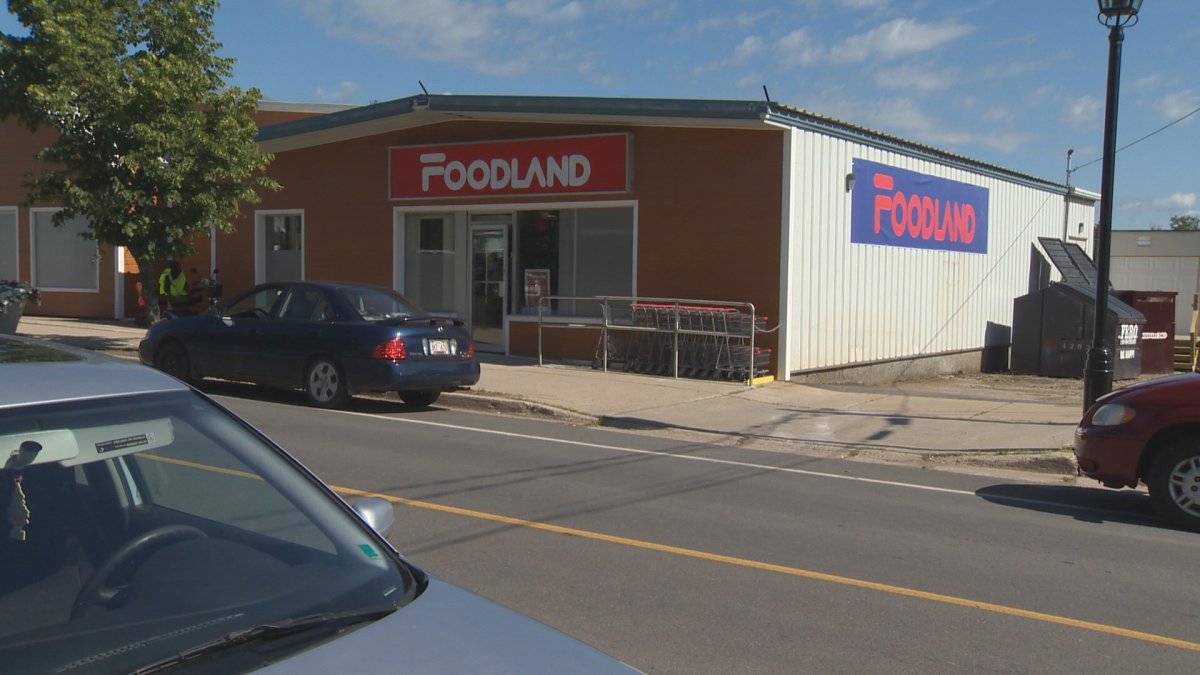 The temporary Foodland in Minto, N.B. 