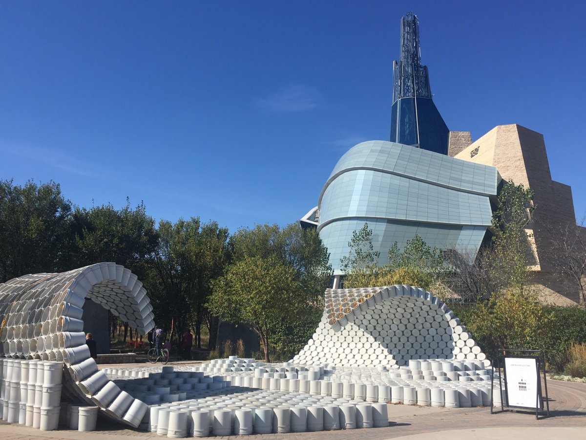 One of the many art installations for Nuit Blanche in Winnipeg.