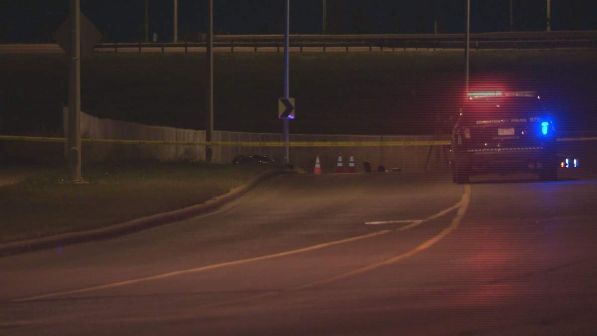A collision between a car and a motorcycle on Parsons Road, south of Anthony Henday Drive, left the 29-year-old male motorcycle driver dead. September 10, 2017.