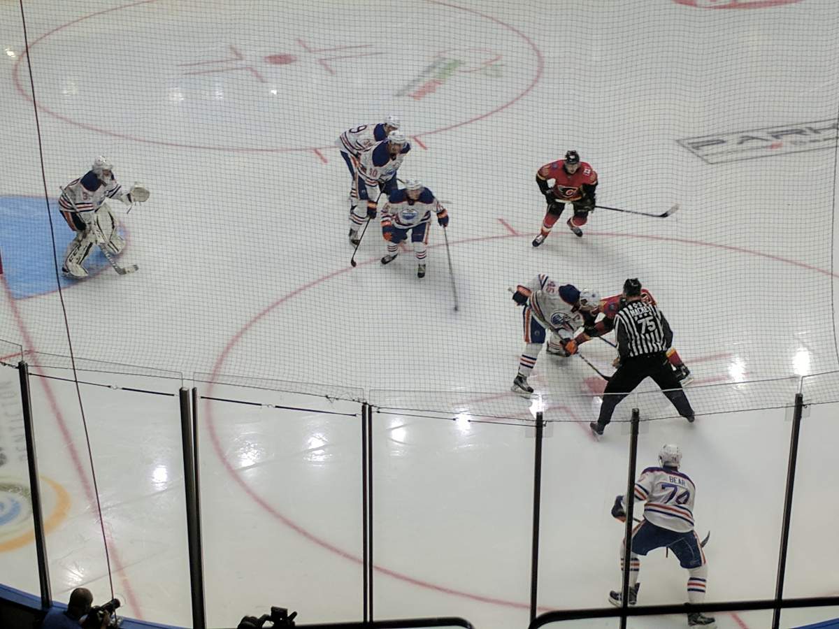 The Oilers knocked off the Flames Friday night in Penticton. 