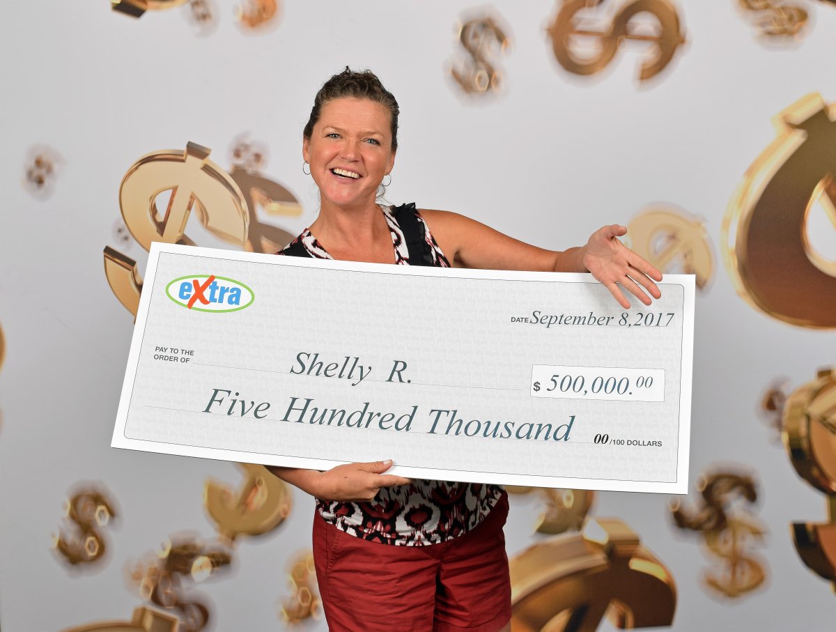 Grindrod resident Shelly Reglin won $500,000 after buying a lottery ticket.