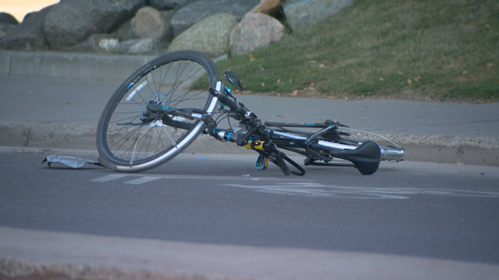 A man was rushed to hospital after a collision between a bike and a vehicle on Broadway Avenue.