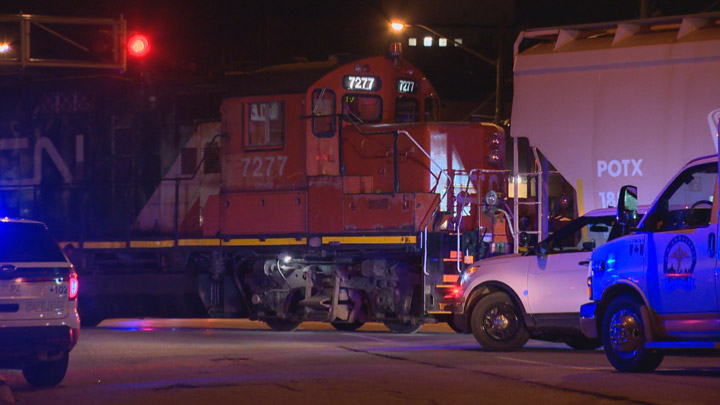 Man suffers leg injury after being struck by a train in Saskatoon.