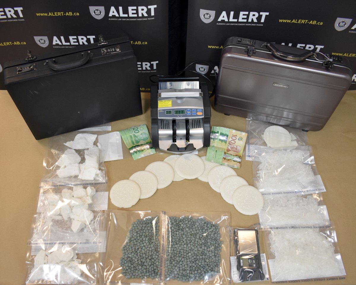 Two men are facing charges after nearly $250,000 worth of drugs were seized on Sept. 1, 2017 in Grande Prairie, Alta.