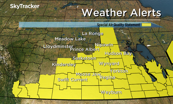 Southern Saskatchewan is under a special air quality statement due to wildfire smoke.