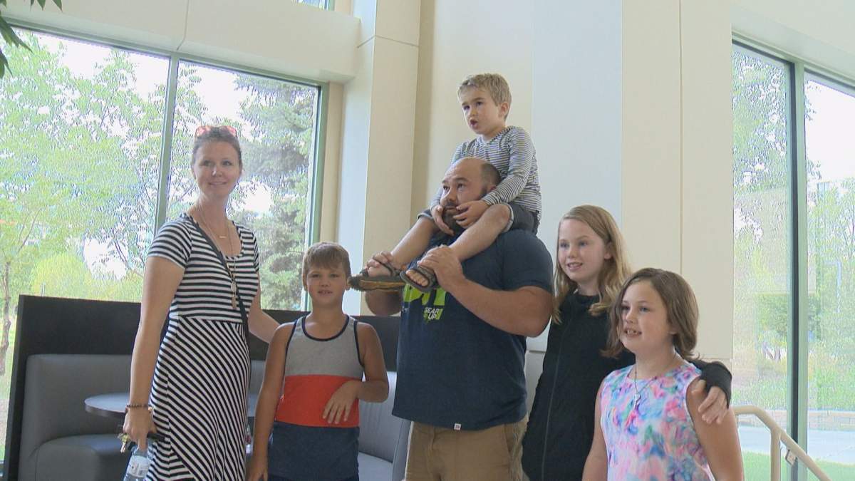 After blood transfusions, chemotherapy, radiation and a bone marrow transplant, Lincoln is now a happy and active four-year-old, all thanks for an unknown hero. 