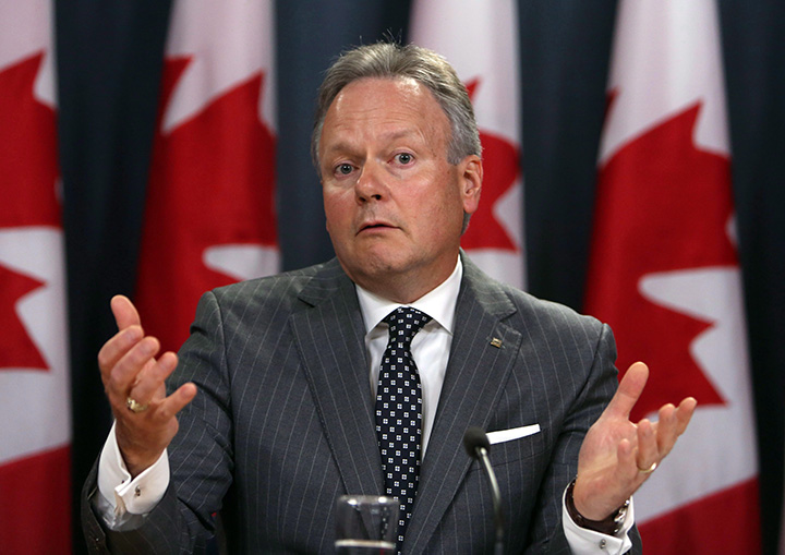 Stephen Poloz, Governor of the Bank of Canada holds a news conference concerning the rise of the bank's interest rates, in Ottawa, Tuesday July 12, 2017. 