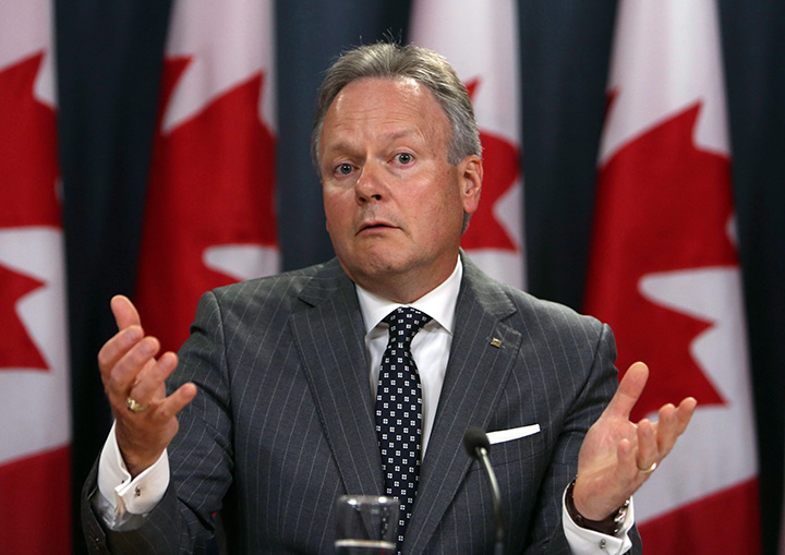 Stephen Poloz, Governor of the Bank of Canada holds a news conference concerning the rise of the bank's interest rates, in Ottawa, Tuesday July 12, 2017. 