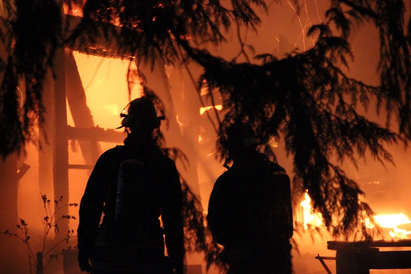 It took a few crews to put out the blaze.