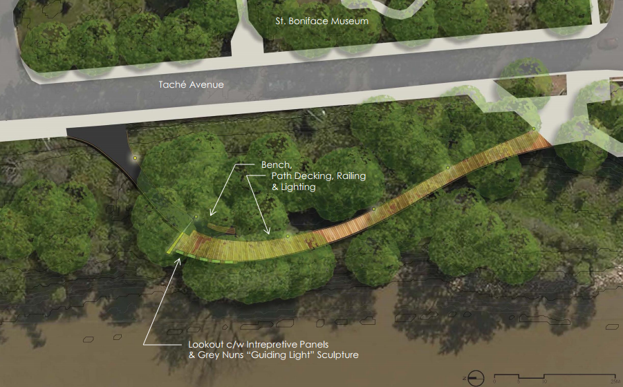 An artist's rendering of what the promenade walkway would look like. 