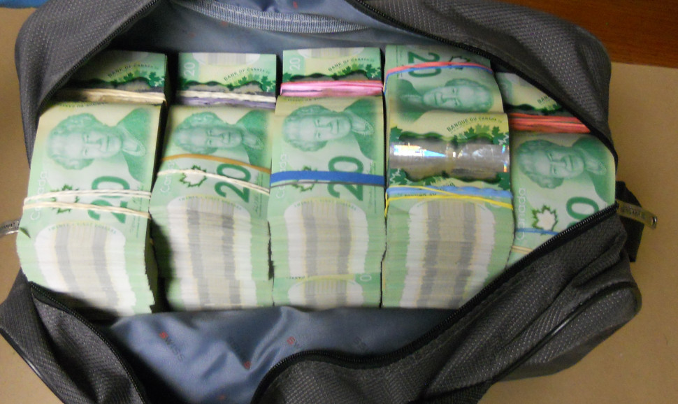 RCMP say they believe the cash to be tied to organized crime and outlaw motorcycle gangs.