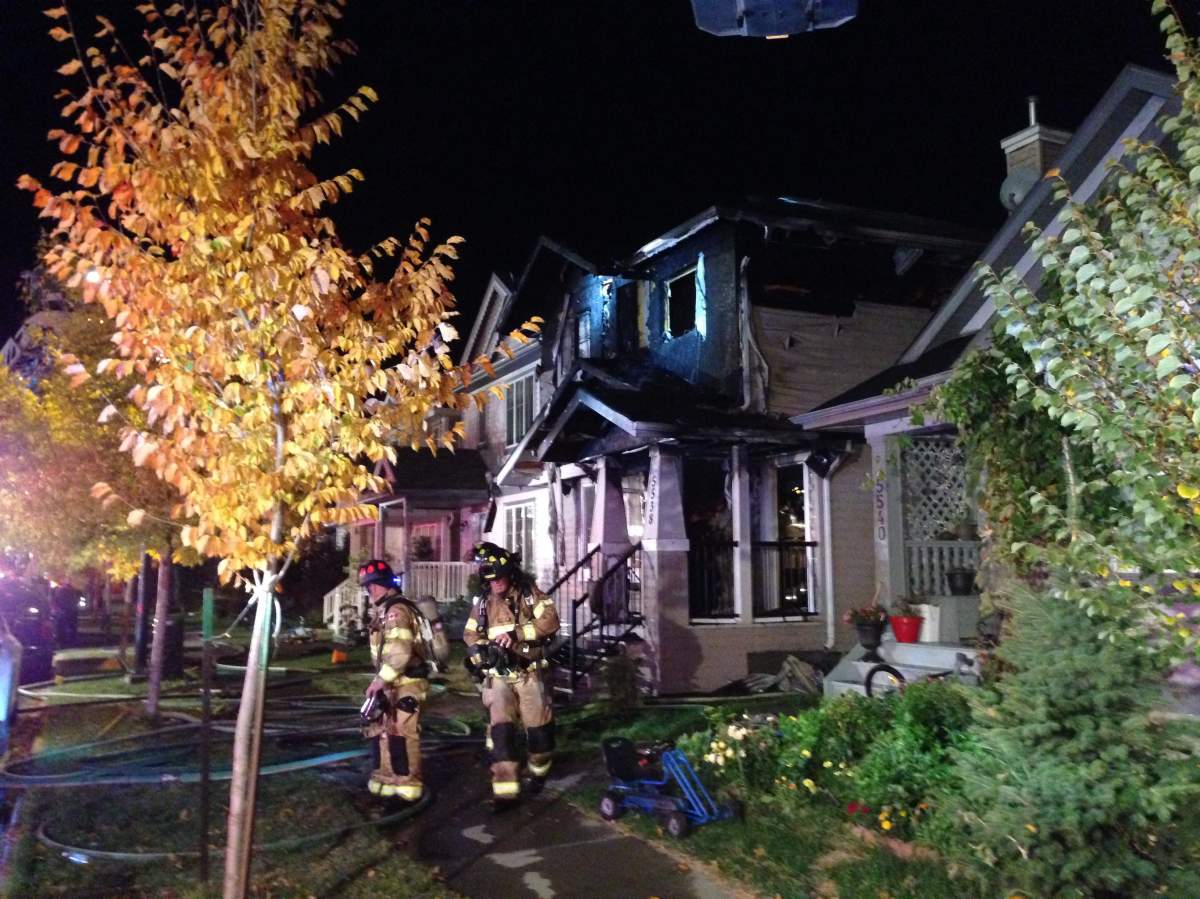 The aftermath of a fire at 5538 Stevens Crescent in Edmonton’s South Terwillegar neighbourhood. September 29, 2017.