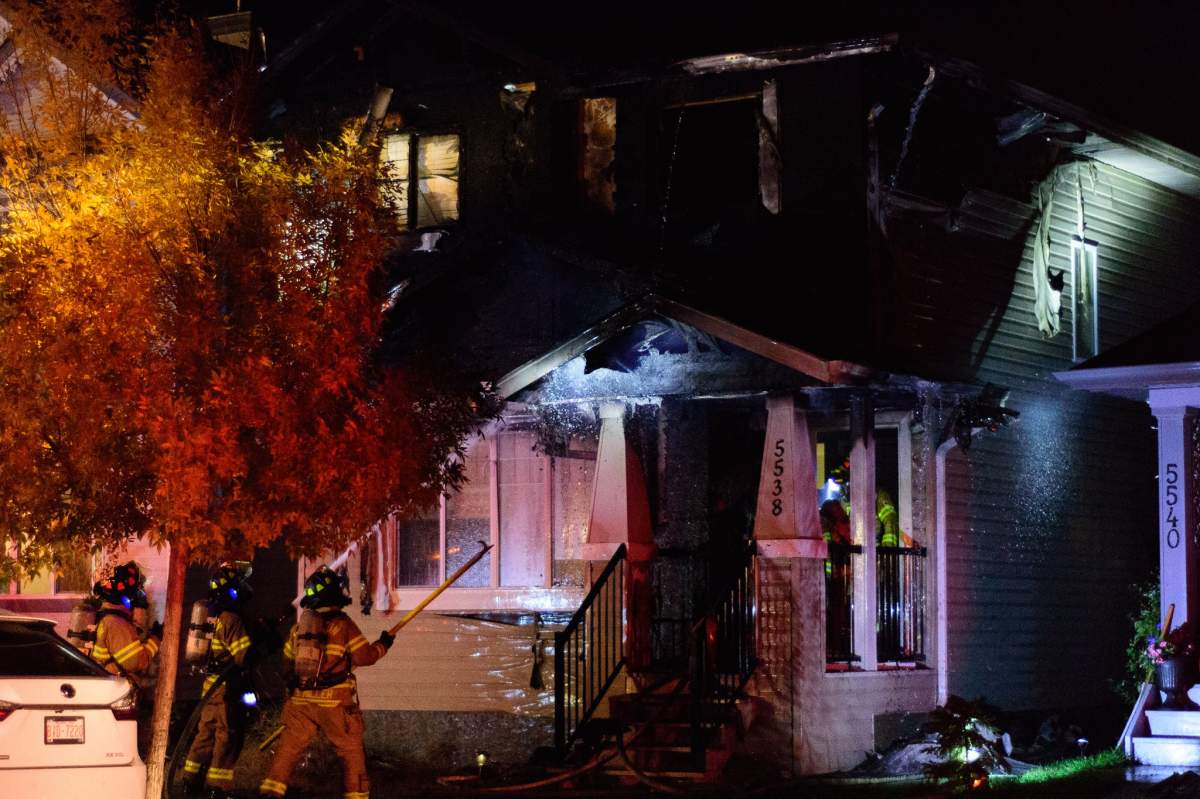 The aftermath of a fire at 5538 Stevens Crescent in Edmonton's South Terwillegar neighbourhood. September 29, 2017.