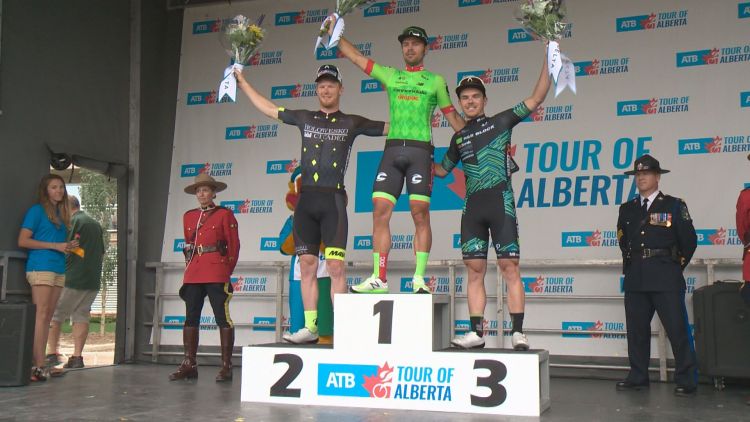 Wouter Wippert wins Stage 2 of Tour of Alberta on Saturday. 