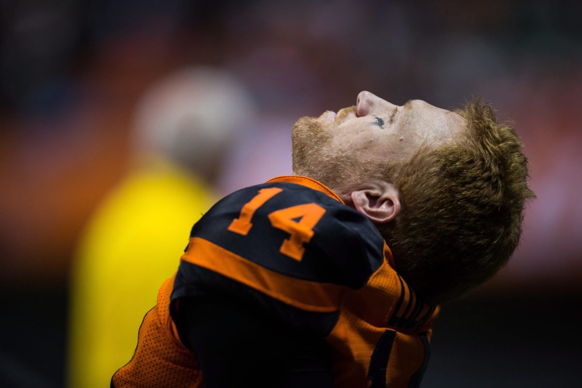 Travis Lulay with the B.C. Lions.