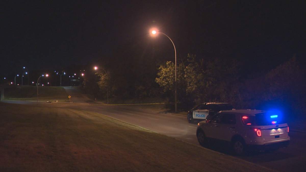 A collision on Victoria Park Road near Groat Road between a car and a motorcycle seriously injured the man driving the motorcycle and killed his female passenger. September 10, 2017.