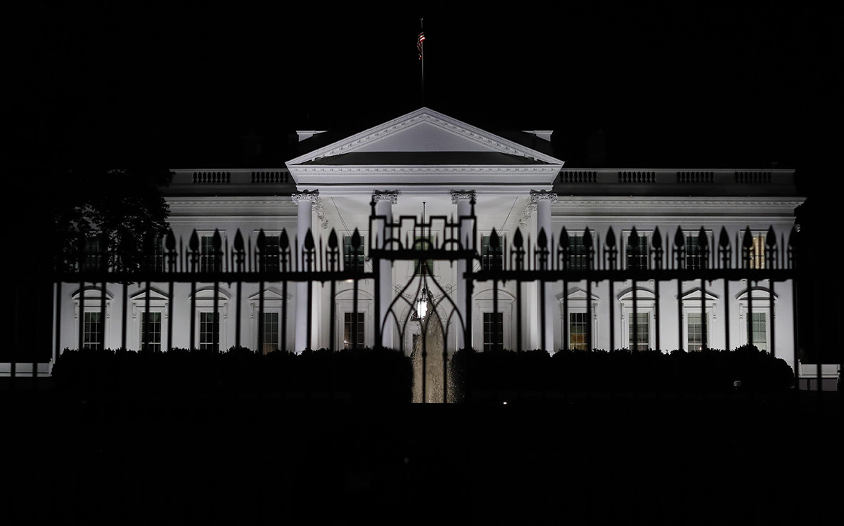 This Tuesday night, May 9, 2017 photo shows the White House in Washington. 
