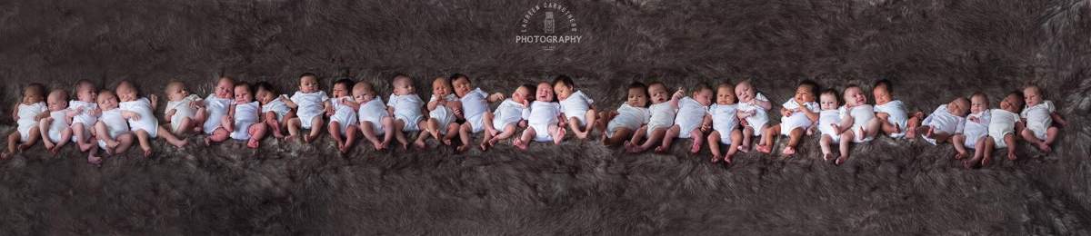 ‘Class photo’ captures 31 babies born to parents during the B.C. wildfire evacuations - image