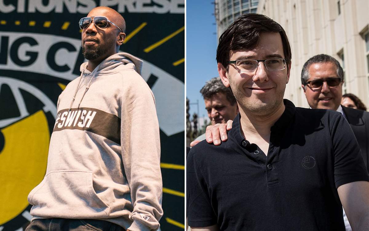 (L-R): Inspectah Deck of Wu-Tang Clan and "Pharma Bro" Martin Shkreli.