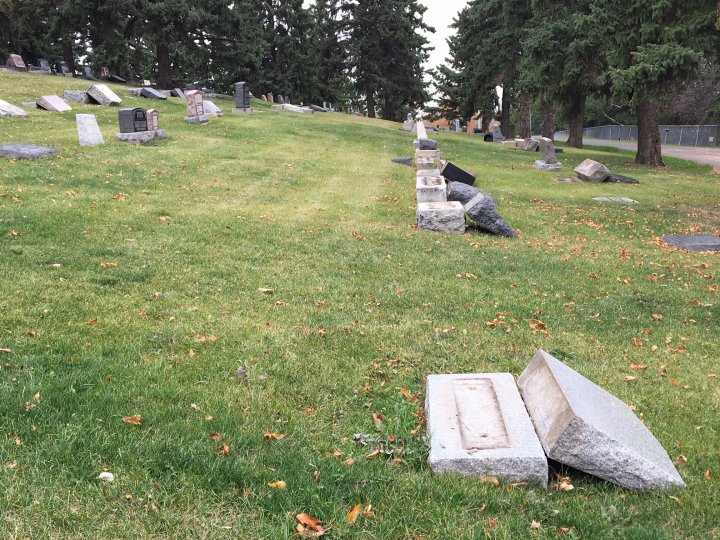 Vandalism at south Edmonton cemetery ‘gut-wrenching’ - Edmonton ...