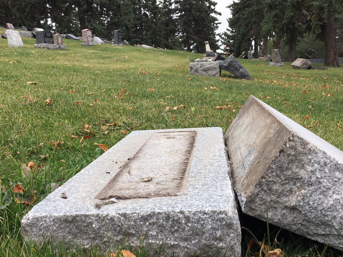 Vandalism at south Edmonton cemetery ‘gut-wrenching’ - Edmonton ...