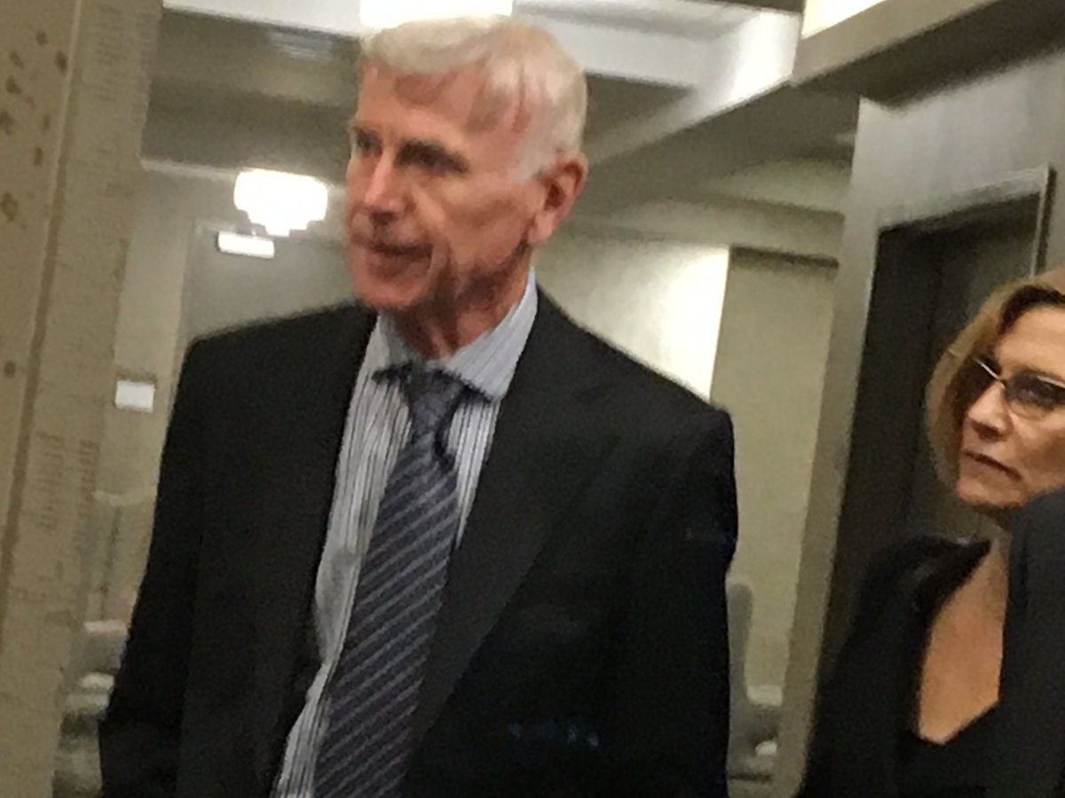 Dr. William Mather during a disciplinary hearing on Oct. 16, 2017.