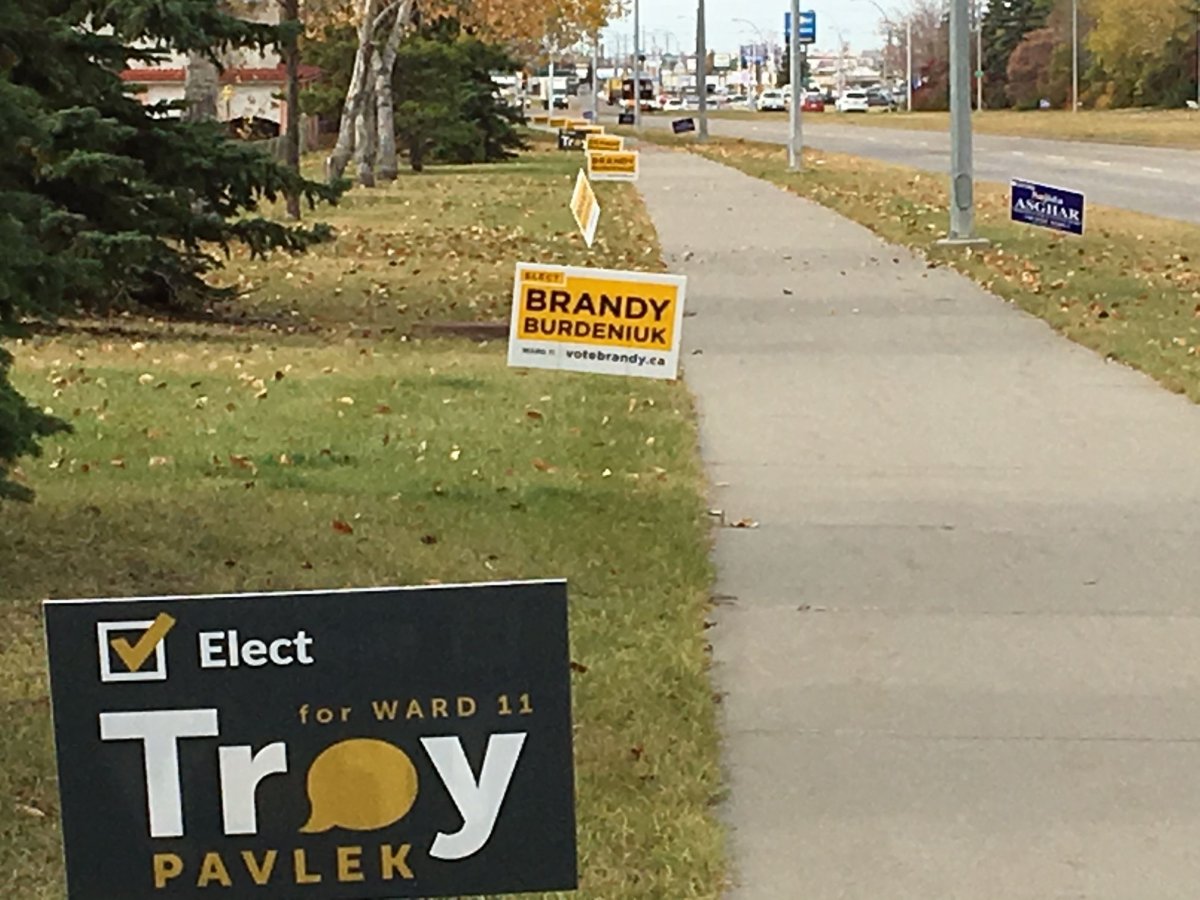 Election signs in Edmonton must be removed by midnight Thursday.