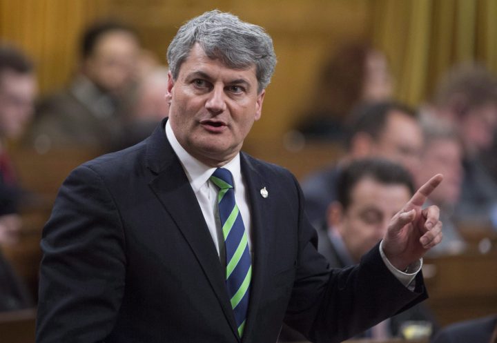 Gerard Deltell rises during Question Period in the House of Commons.