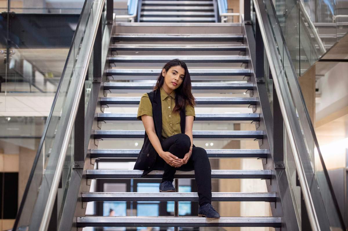 Dalhousie University student Mehak Saini poses on campus in Halifax on Monday, October 30, 2017. Saint wrote a letter speaking out against fellow Dalhousie University student Masuma Khan. 