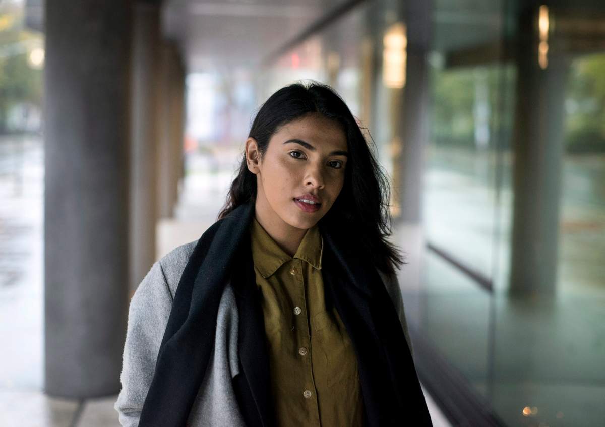 Dalhousie University student Mehak Saini poses on campus in Halifax on Monday, October 30, 2017. Saini wrote a letter speaking out against fellow Dalhousie University student Masuma Khan.