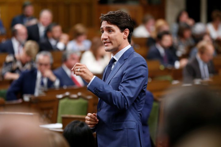 Prime Minister Justin Trudeau speaks during Question Period in the House of Commons on Parliament Hill on Sept. 18, 2017. 