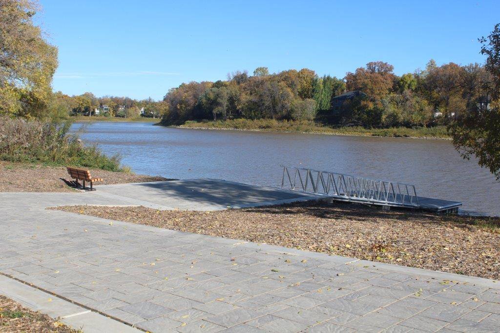 New improved canoe/kayak boat launch officially opened October 4, 2017.