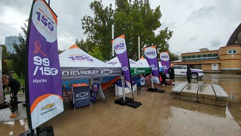 Despite the wet weather, the ParticipACTION Play List 150 event encouraged Londoners to get active in Victoria Park on October 11, 2017.