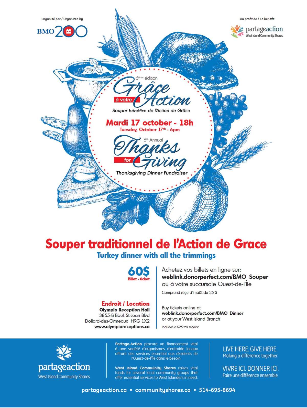 5th Annual BMO Thanksgiving Dinner Fundraiser to benefit Community Shares - image