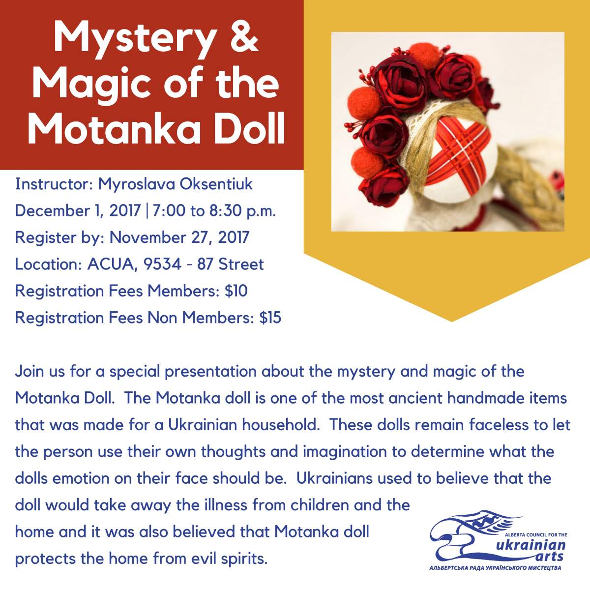 Mystery & Magic of the Motanka Doll Lecture - image