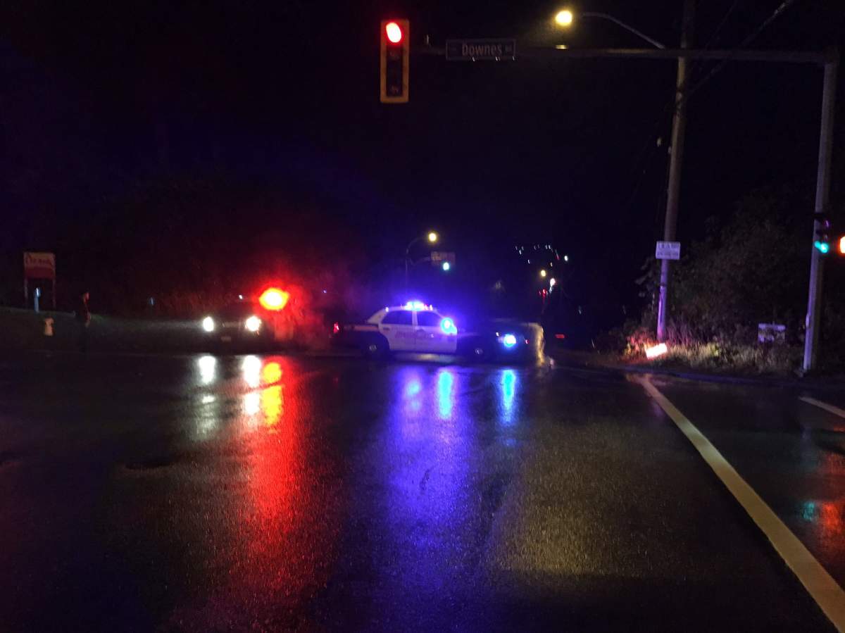 Abbotsford Police on scene on Gladwin Road Thursday night.