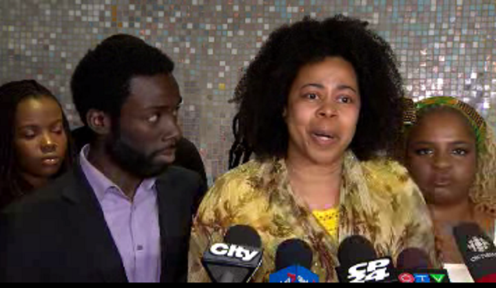 Dionne Renee spoke to reporters Wednesday morning about the alleged assault late last month.