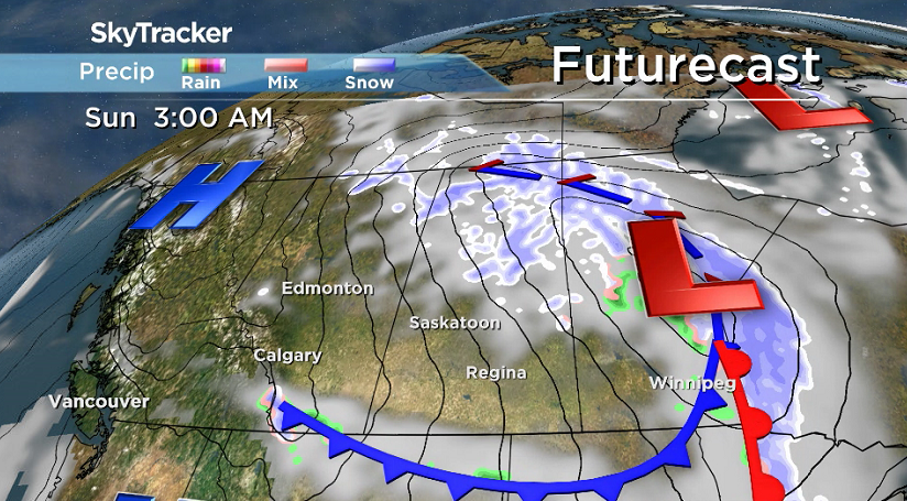 Another cold front sweeps through the region early Sunday morning.