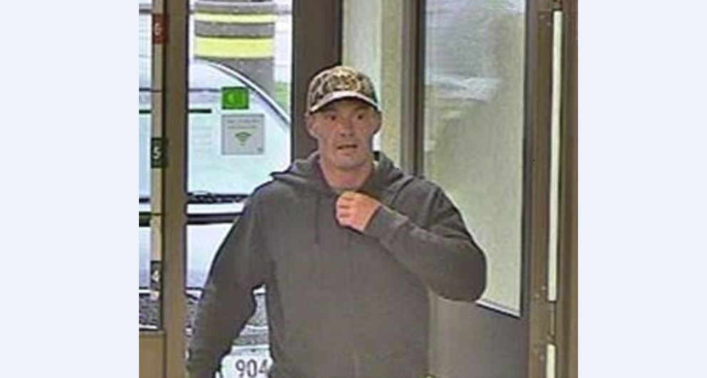 An image of Jeffrey George Gorsline taken from a surveillance camera at the bank.