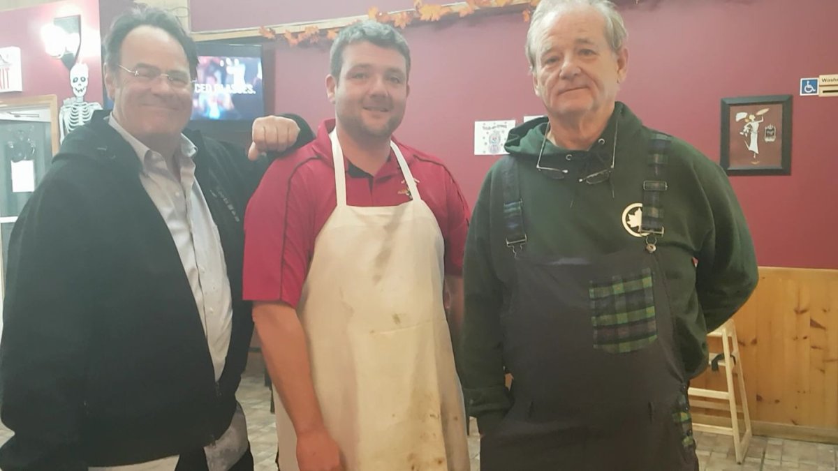 ‘I ain’t afraid of no ghosts’: Small-town pizza parlour visited by half of original Ghostbusters - image