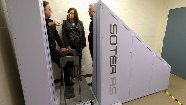 The Edmonton Remand Centre gets a new body scanner as a one year pilot project, Wednesday, Oct. 18, 2017. 